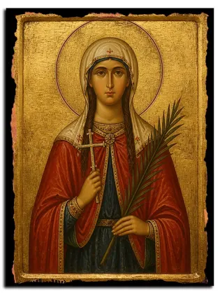 Святая мученица Антонина — икона на дереве