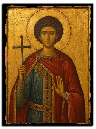 Викентий Августопольский (Сарагосский), Валенсийский мученик, диакон — икона на дереве