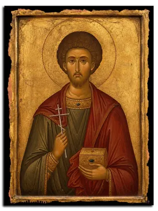 Дамиан Римский, мученик — икона на дереве