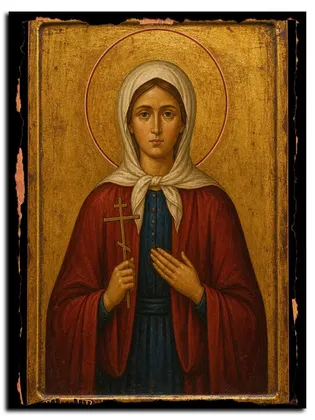 Дария Зайцева новомученица (Дарья) — икона на дереве