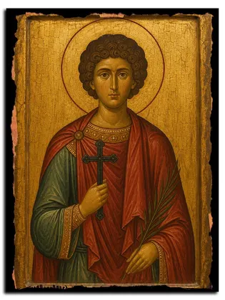 Диомид, мученик — икона на дереве