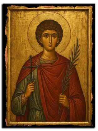 Дионисий мученик — икона на дереве