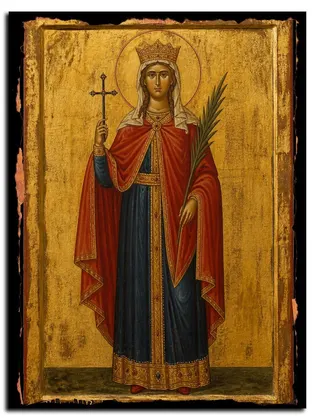 Ирина Македонская, великомученица — икона на дереве