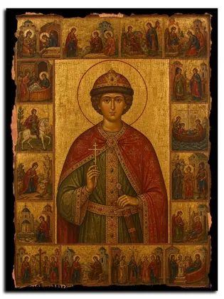 Дмитрий царевич в житии — икона на дереве