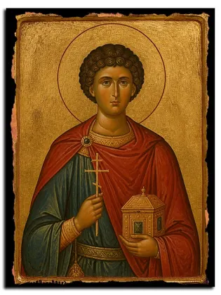 Евгений Кесарийский, мученик — икона на дереве