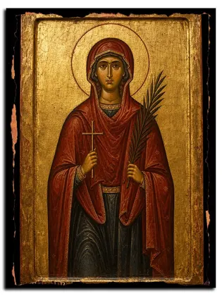 Мария Азийская, мученица — икона на дереве