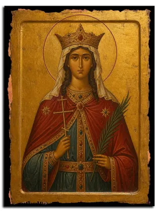 Мученица Александра Римская — икона на дереве
