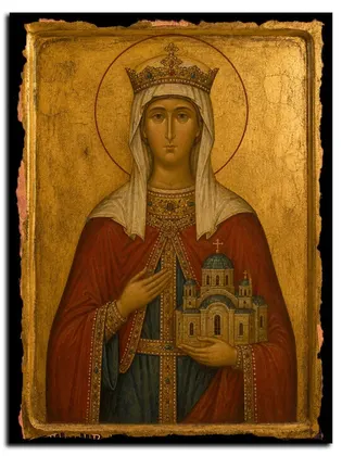 Мария Константинопольская — икона на дереве