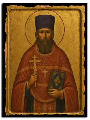 Священномученик Серафим — икона на дереве