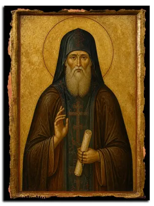 Лев Оптинский, преподобный — икона на дереве
