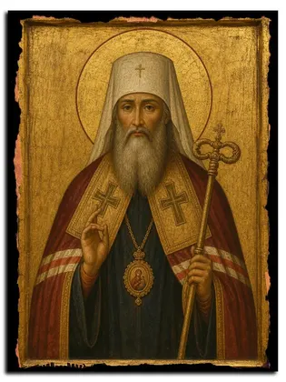Макарий митрополит Киевский — икона на дереве