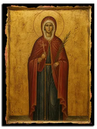Святая Мученица Клавдия Анкирская — икона на дереве