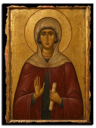 Святая праведная Анна — икона на дереве