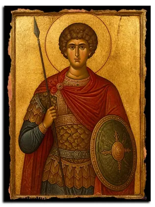 Александр Солунский, мученик — икона на дереве