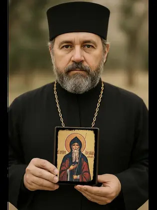 Александр Пересвет — икона на дереве