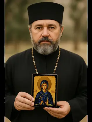 Евгения Римская — икона на дереве
