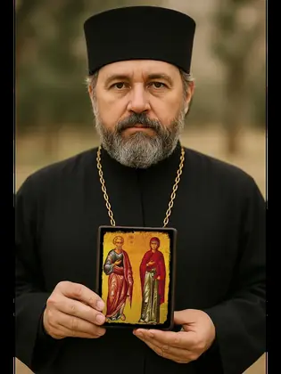 Иоаким и Анна — икона на дереве