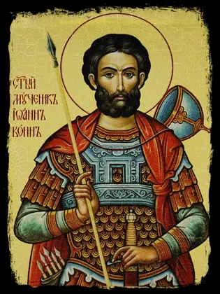 Иоанна Воина — икона на дереве ручной работы