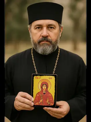 Святая Иулия — икона на дереве