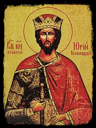 Святой Юрий — икона на дереве ручной работы
